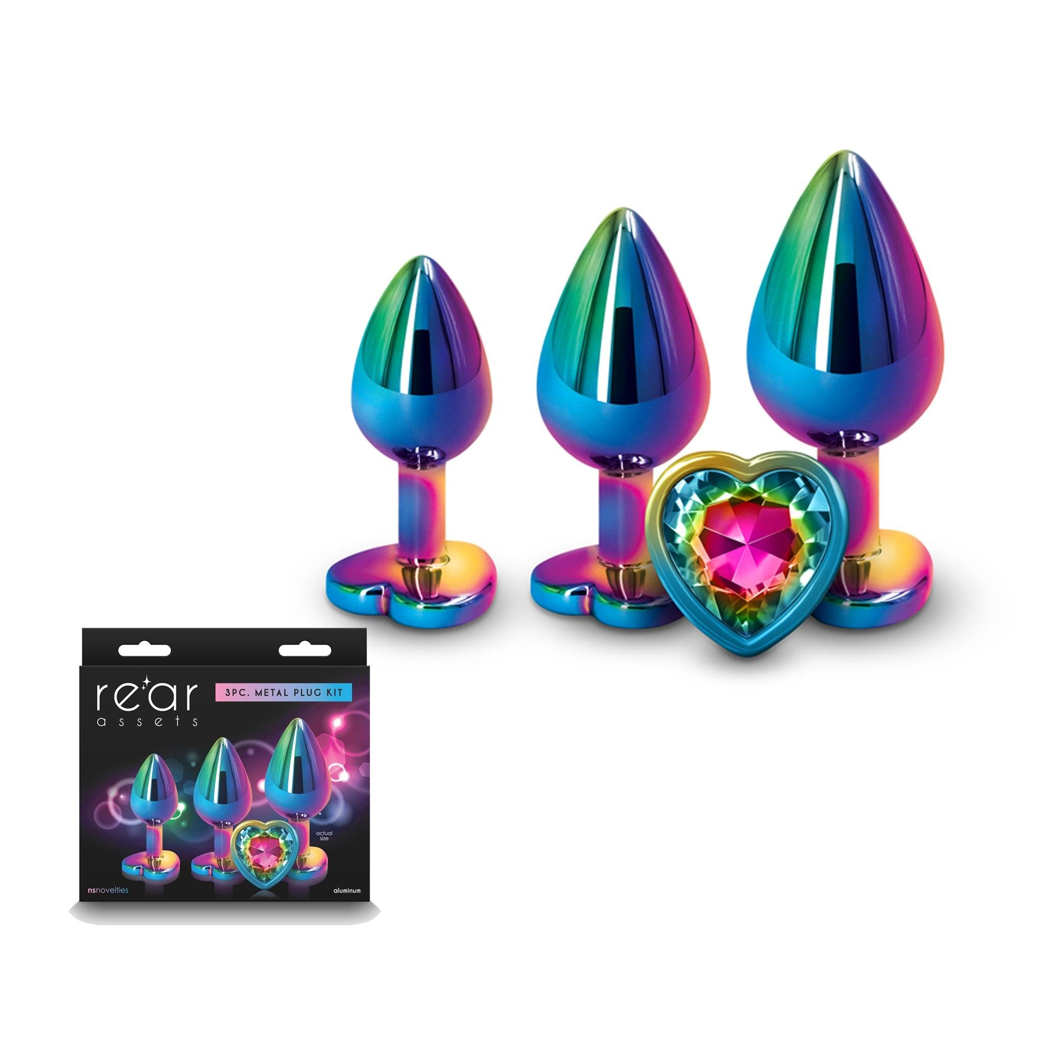 Rear Assets Trainer Kit Multi-color Rainbow Heart | CheapLubes.com