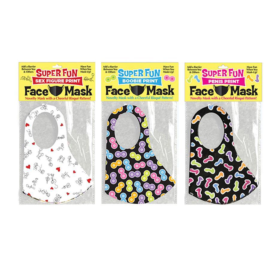 Super Fun Face Masks - 3 Naughty Prints | CheapLubes.com