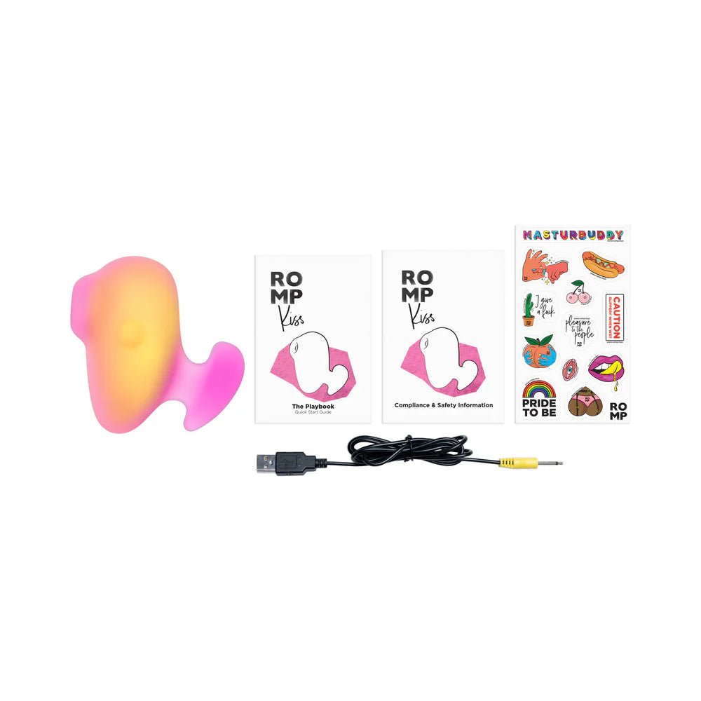 ROMP Kiss Clitoral Stimulator - Pink/Coral - Rechargeable