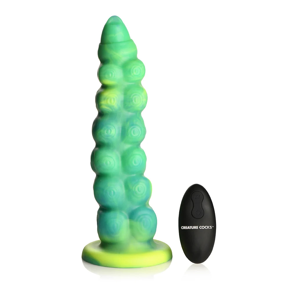 Creature Cocks Squirmer Thrusting & Vibrating Silicone Dildo - 0