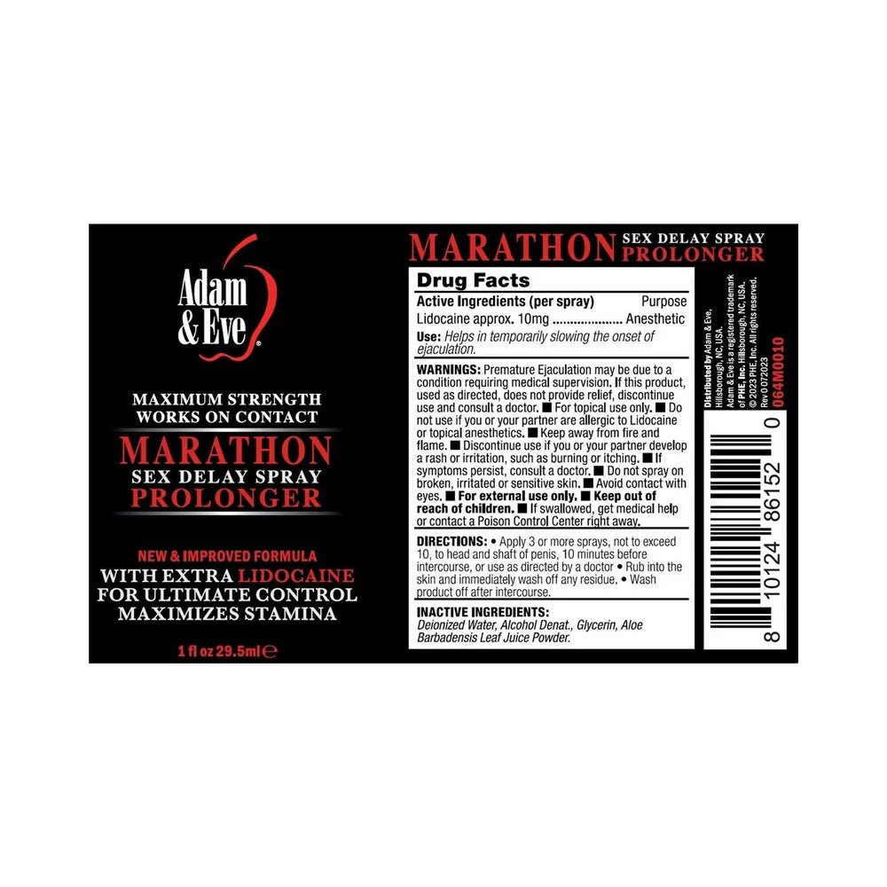 Adam & Eve Maximum Strength Marathon Delay Spray 1 oz.