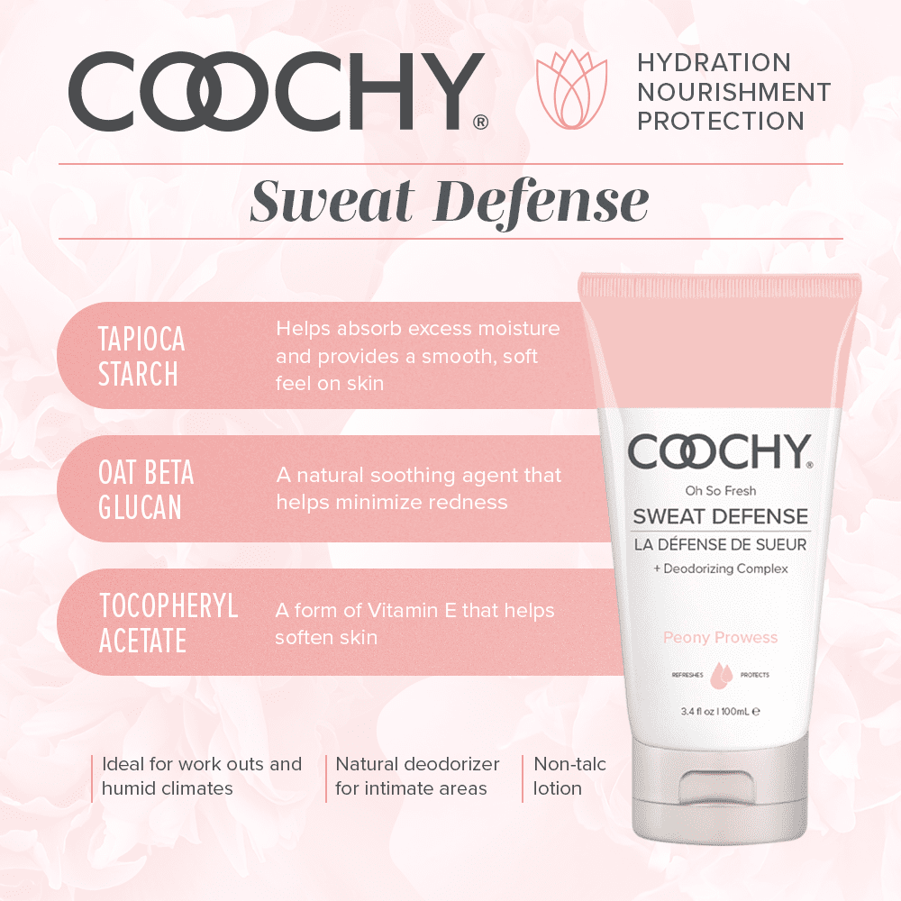 Coochy Sweat Defense + Deodorizing Complex 3.4 oz (100 mL) | CheapLubes.com