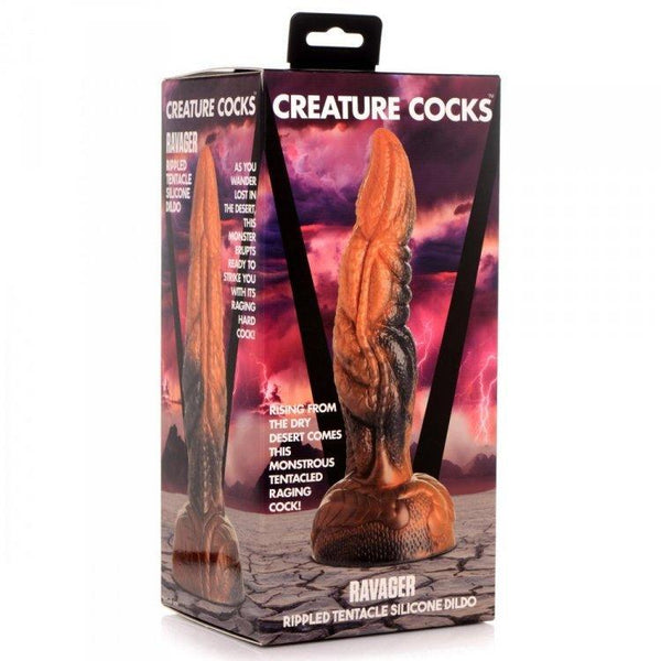 CREATURE COCKS - Ravager - Rippled Tentacle Silicone Dildo - CheapLubes.com