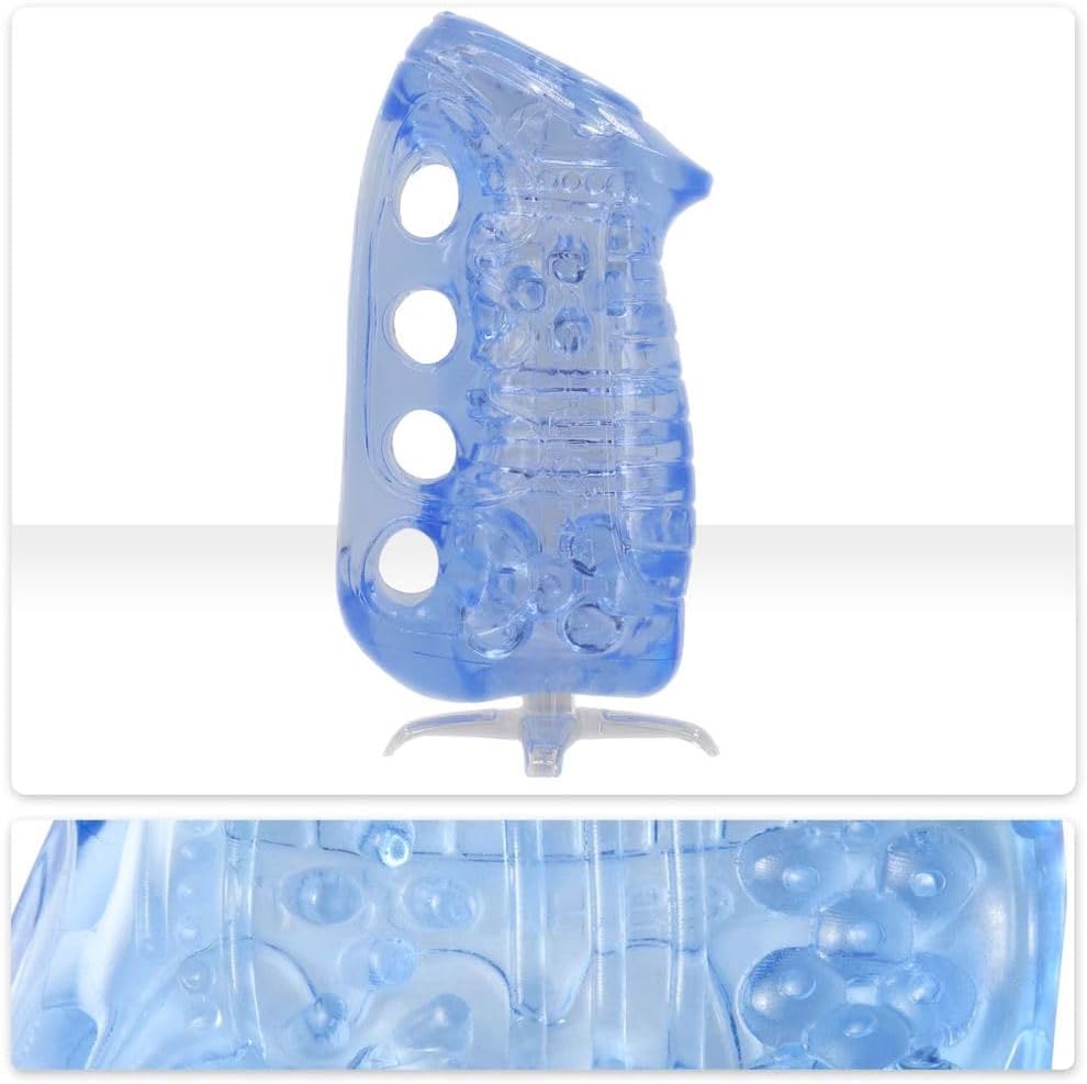 Fleshskins Grip by Fleshlight - Blue Ice - with Drying Stand