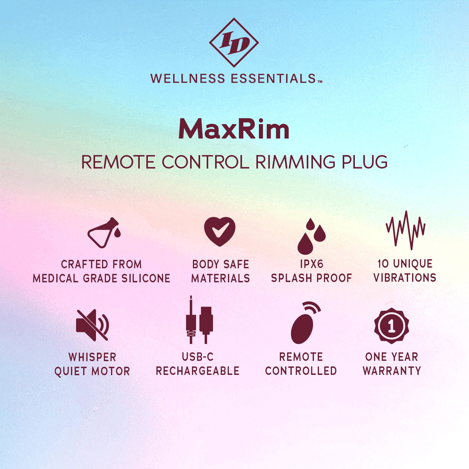 ID Wellness Essentials - MaxRim Remote Control Rimming Plug