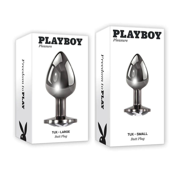 Playboy Tux Metal Anal Plug (2 Sizes Available) - CheapLubes.com