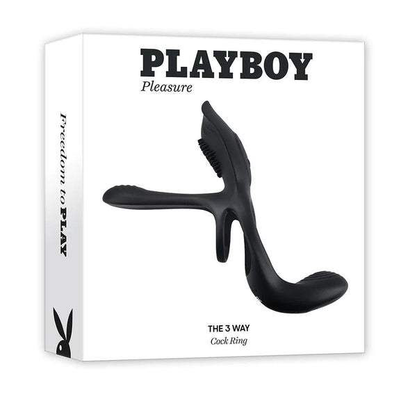 PLAYBOY The 3 Way Rechargeable Silicone Cock-Ring - CheapLubes.com