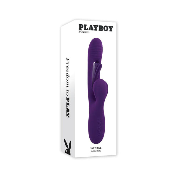 PLAYBOY Thrill Dual Stimulating Vibrating Rechargeable Silicone Rabbit - CheapLubes.com