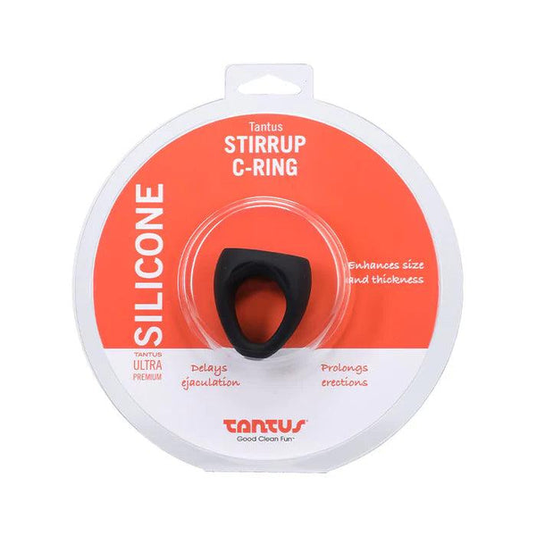 Tantus Stirrup Cockring - Black - CheapLubes.com