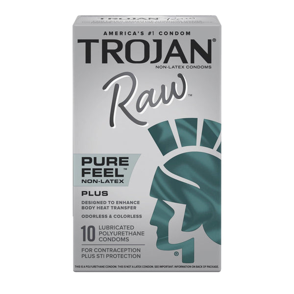 Trojan Raw Pure Feel - Non-Latex 10ct - CheapLubes.com