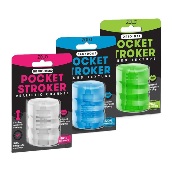 Zolo Pocket Stroker - 3 Different Textures - CheapLubes.com